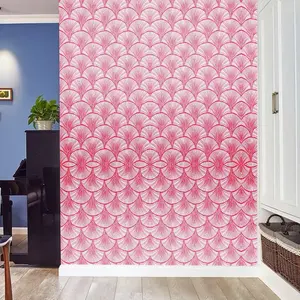 Floral Pattern Wall Sticker, 1 Roll Self-adhesive Wallpaper, Waterproof Removable Wall Decal, Decorative Sticker for Home Living Room Bedroom