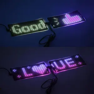 Car LED Matrix Pixel Panel, Flexible LED Display Screen with APP Control, DIY Night Light & Halloween Decoration, Car Decorative Light