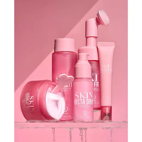 Beauty Creations 5-Step Essentials Facial Skin Care Kit - Foam Cleanser, Moisturizing Cream, Serum, Hydrating Eyes Care, Brightening, Rejuvenating with Extracts for All Skin Types, Morning Routine Support, Moisture Boost