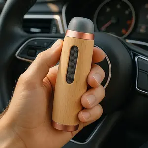 Walnut Beech Wood Car Ashtray – Keep Your Car Clean – Detachable Design, No Spills, 3 Sizes Fit Most, A Must-Have for Every Ride