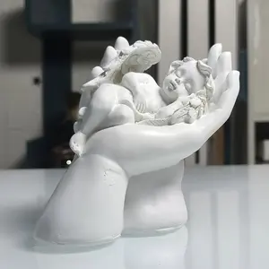 Mother's Day Gift Creative Angel Resin Ornament Crafts Statues at Hand  Creative Resin Craft Decorative Sculpture Figurine for Home Farmhouse Living Room Gift Idea