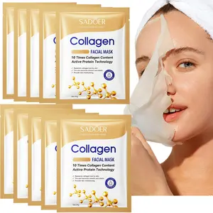 10pcs collagen facial mask, deep moisturizing skin, firming skin, gift for girls, It is suitable for daily facial care. It is portable for travel and a perfect skin care gift