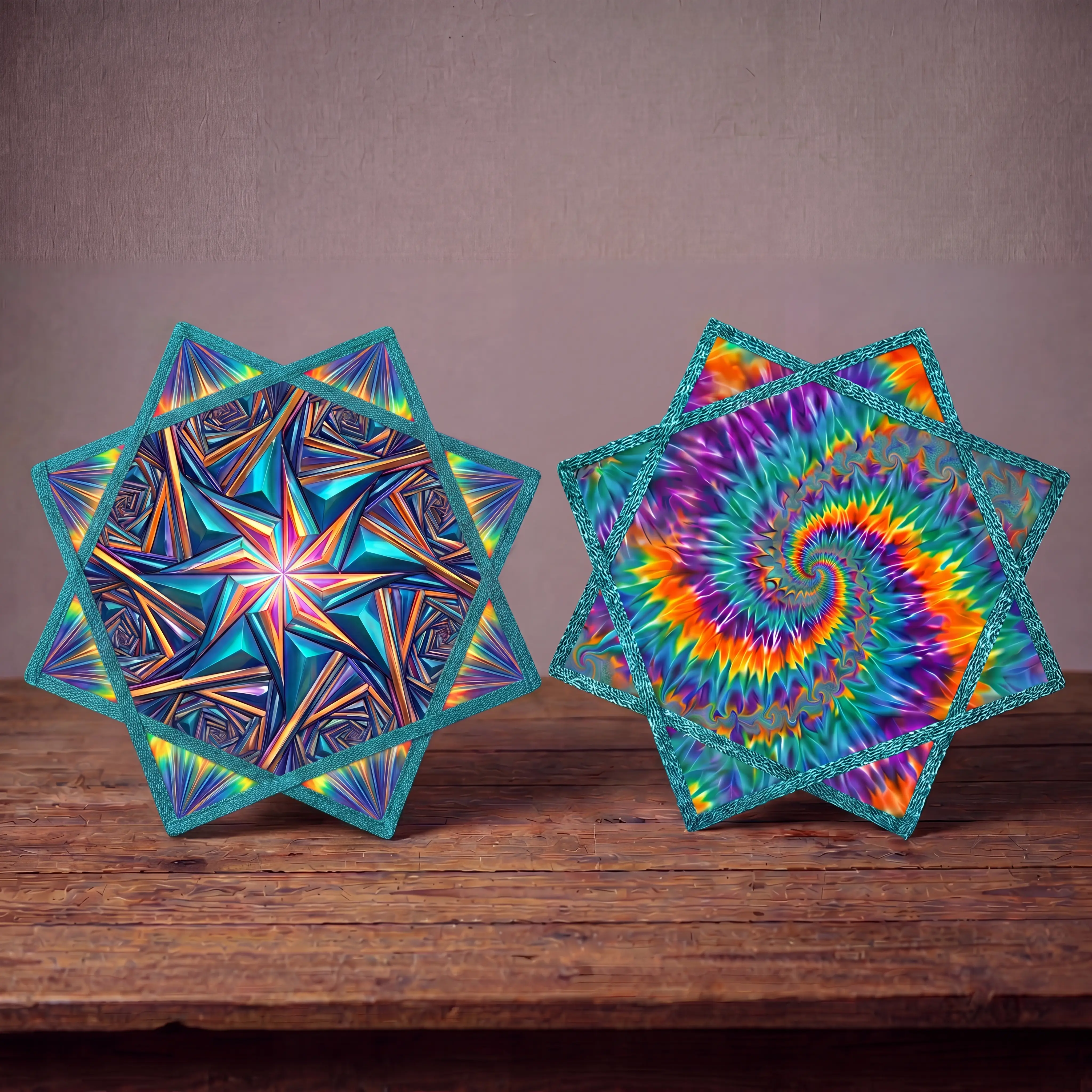 Flow Star Day Flow Edition UV AB Double Sided Print Lightweight Durable Flow Toy for Festivals & Raves