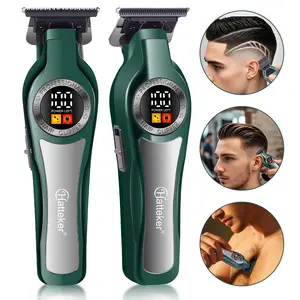 Professional Hair Trimmer with Zero Gapped T-Blade,Rechargeable Wireless Barber Clippers, Electric Beard Trimmer for Men, Portable Hair Clippers for Hair Cutting, Mustache, Face,Gift for Men
