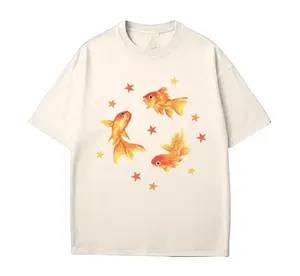 Aesthetic Goldfish Star T-Shirt, Cute Beachy Shirt, Grunge Y2K Graphic Tee, Fashion For Man and Women
