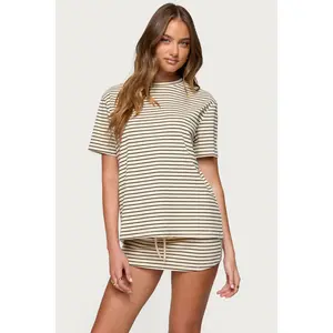 Brena Striped Oversized T Shirt