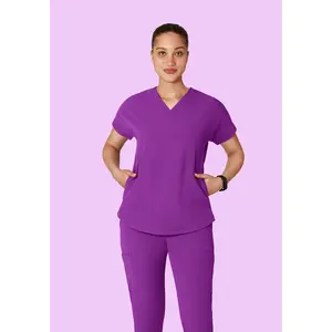 Oversized V Neck Top Cyber Grape