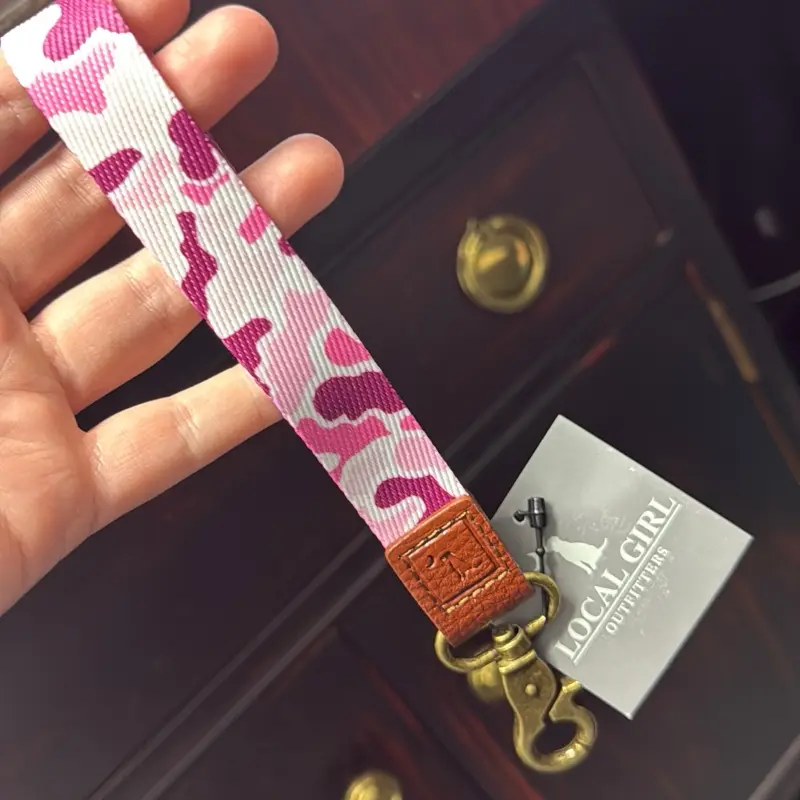 Local Girl Pink Localflage Camo Wrist Lanyard Keychain Local Girl Pink Localflage Camo Wrist Lanyard Keychain