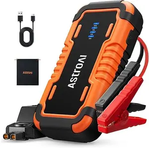 AstroAI P10 Car Battery Jump Starter, 5000A Portable Jump Starter Battery Pack for Up to 10L Gas & 8L Diesel Engines, 12V Lithium Jump Box, Auto Booster Pack with 3-Mode LED Lights & Jumper Cable