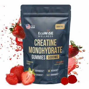 Creatine Monohydrate Gummies EcoWise -  High-Quality Creatine, Fitness Supplement, Vegan, Plant-Based, Delicious & Convenient Creatine Gummies Healthcare Dietary