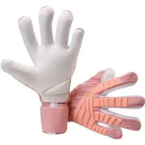 Pink finger protection goalkeeper gloves for students and teenagers, professional goalkeeper gloves