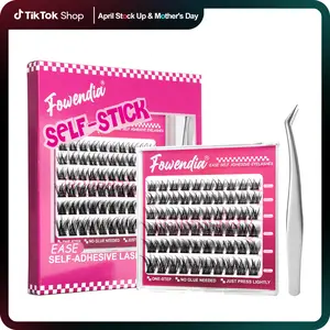Fowendia Lashes Segmental Self-Adhesive Lashes Waterproof Lash Clusters Kit DIY Cluster No Glue Needed Dramatic Look Bottom Lash 10-16mm Mixed Eyelashes Makeup Cosmetic Lash Extension Eyelash Extensions Kit dealsforyoudays