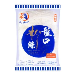 BIG GREEN Mung Bean Noodles 250g - Non-GMO, No Preservatives, Gluten-Free Vermicelli for Stir-Fry, Hot Pot, Cold Salads - Authentic Chinese Glass Noodles