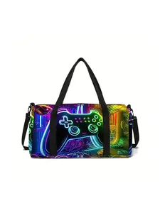 Gamepad pattern printed large capacity travel duffel bag Fashion Travel Bag