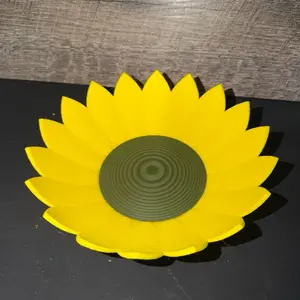 Sunflower Bowl, Yellow Floral Design Tableware for Decorative Use