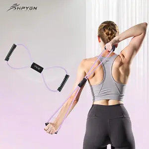 Durable Figure 8 Resistance Bands for Arms, Legs, Glutes, Strength Training, Compact Home Workout Equipment​ Stretching Gear