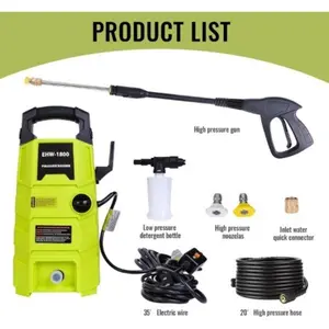 Electric Pressure Washer GPM 1800PSI 1.6 Home Garden Power Washer with 20FT Hose Electric Pressure Washer GPM 1800PSI 1.6 Home Garden Power Washer with 20FT Hose