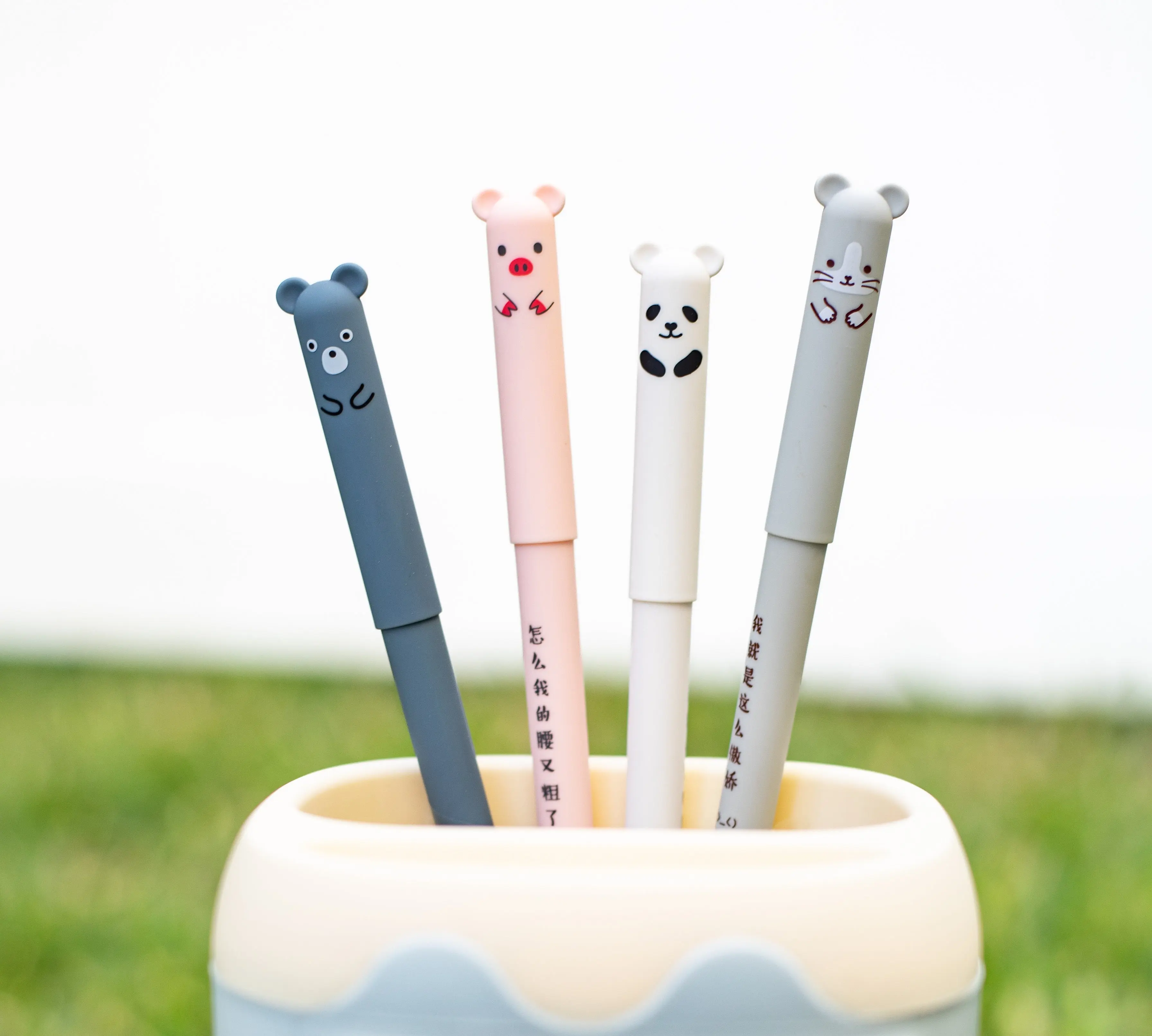 Kawaii erasable pens cute animals set of 4 Kawaii erasable pens cute animals set of 4