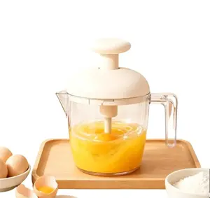 Egg Whisk, Manual Press Egg Beater With Egg Cup, Multifunctional Handheld Mixer For Beating, Whipping & Mixing, Effortless Operation For Eggs, Milk Foam, Etc