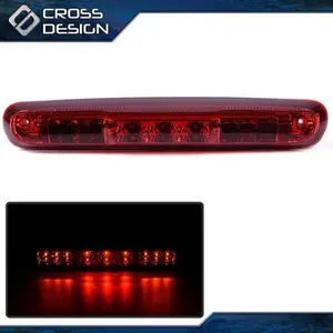 CROSSDESIGN Fit For 2007-13 Silverado/Sierra Red Lens 3rd Bar Rear Third Brake Cargo Light