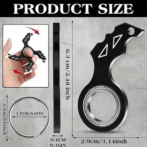 Polished Alloy Karambit Fidget Keychain, Stable Rotating EDC Pocket Toy, Stress Release Portable Key Holder for Men Gift