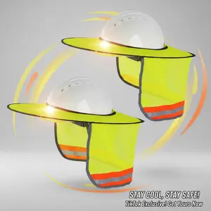 Hard Hat Sunshade Neck Cover Reflective Sun Protection Full Brim Helmet Accessory