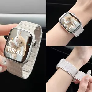 Magnetic Loop Silicone Watch Band for Apple Watch – Adjustable Strap 38–49mm (Ultra 2/3, SE, Series 7–11)