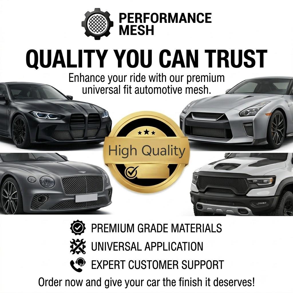 Universal Black Aluminum Alloy Grill Mesh 3x6mm Rhombic Grid 100x33cm for Bumper Vent Protection Durable High-Quality Customizable Fit Easy Installation