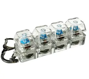 Upgrade Keyboard Fidget Toy for Adults Fidget Keyboard Clicker Toys with LED Lights Keychain Stress Relief for Anxiety Decompression (1pc)