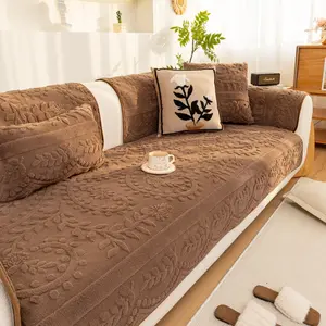Solid Color Jacquard Sofa Protector, Non-Slip Sofa Bench Cover, Anti-Slip Pad, Pet-Friendly Sofa Towel Pad, Multi-Color Options
