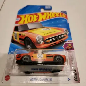 Hot Wheels L Case Honda S800 Racing Treasure Hunt New for 2025 Collectible Die-Cast Car Model 9/10 Orange Yellow Edition