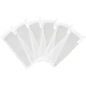 Aquarium Filter Media Bags Fish Tank Extra Fine 100 Micron Mesh Bags 3"x4"/3"x8"/5.5"x8" with Plastic Zipper for Activated Carbon 6 count (3" x 8")