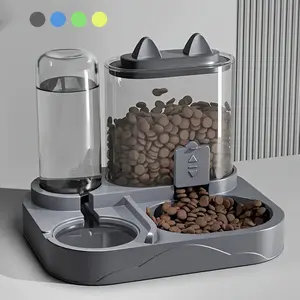 Automatic Pet Feeder Bowl Set for Dogs & Cats, Includes 700ML Food Dispenser and 400ML Water Bottle, Ideal for Small Pets