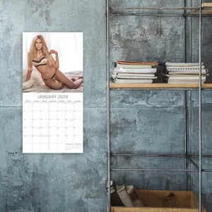 2026 Square Wall Calendar - Lingerie 12 x 12 Inch Monthly View, 16-Month, Unveiled me, Includes 180 Reminder Stickers