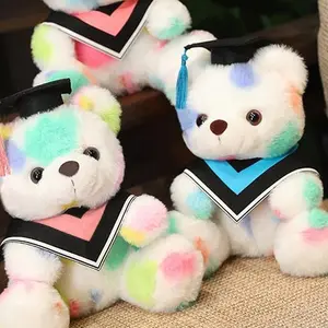 Graduation Bear Doll, 1 Count Colorful Graduation Bear Doll, Graduation Season Commemorative Gift, Home Decor Ornament for Living Room Bedroom