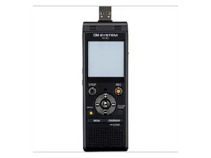 OM system WS-883 Digital Voice Recorder with USB-A Battery Charging - Black