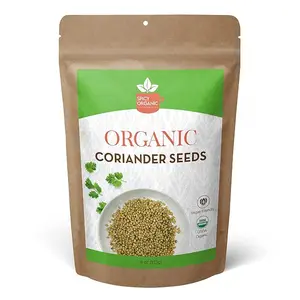 SPICY ORGANIC Whole Coriander Seeds - 4 OZ - Ideal for Cooking, Grinding into Powder & Planting - Aromatic Coriander Seed Spice - USDA Organic Certified - Non- GMO – Gluten Free Natural Flavor