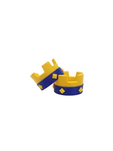 Clash Royale Accessories - 1 Piece Yellow and Blue Crown, Small and Cute, Take Anywhere Design Gamer Accessory