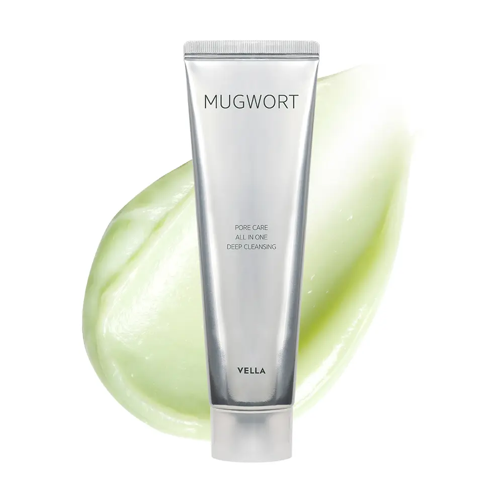 VELLA COSMETIC Mugwort Deep Cleansing Balm, K-Beauty Hydrating Makeup Remover with Mugwort Extract, Melts Away Makeup & Impurities, Leaves Skin Soft & Hydrated- All Skin Types, 2.70 fl oz (80 mL)