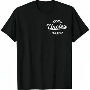 100% Cotton Cool Uncles Club Best Uncle Ever Funny Pocket Fathers Day T-Shirt