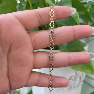 Pulcera de corazones 14kt