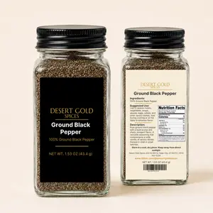 Premium Ground Black Pepper | Pure Fine Ground Pepper | Fresh Small-Batch Packed | Bold Flavor Seasoning | 1.53 oz