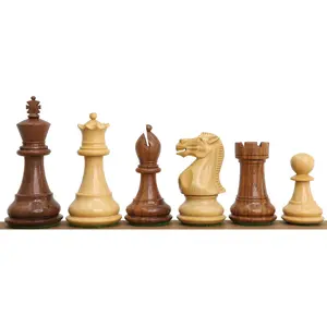3" Professional Staunton Chess Set- Chess Pieces Only- Weighted Golden Rosewood
