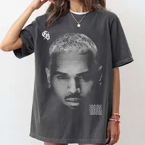 Gildan - The Face Of Breezy C.Brown Shirt, RnB Tee, C.Brown Fan Club Apparel, Breezy Tour Tee