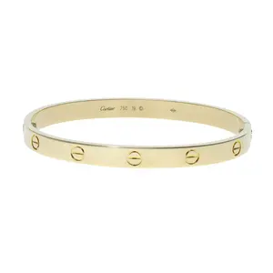 Pre-owned Cartier Love Bangle Bracelet Size 19