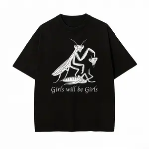 Girls Will Be Girls Oversize Unisex T-Shirt for Women and Men's Unisex Fit Batik Cotton Oversize Streetwear Menswear  Super Soft Pre-Shrunk