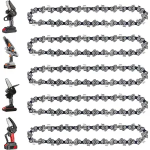 5 Pack 6 Inch  Chain 5 count Replacement Chains for 6-inch Cordless Electric Portable Mini Chainsaws,6Inch  Chains for Pruning Shears and   37 Drive Links