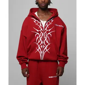 Loiter Blood Born Zip Hoodie Burgandy