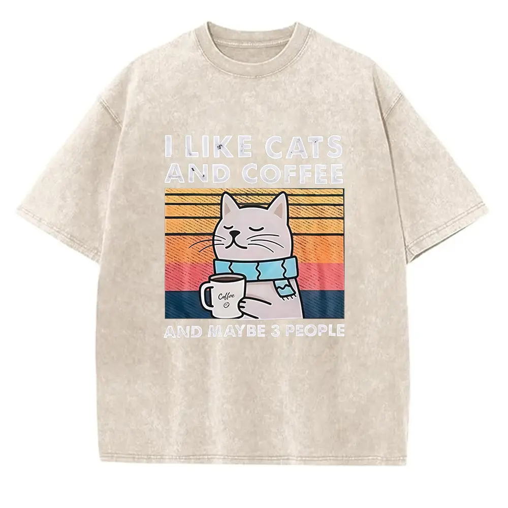 Washed T-shirt-Apricot
