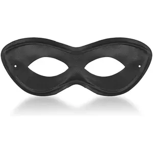 Game Ready Team Spirit Party Super Hero Mask Accessory, Black, One Size, 2 7/8inch x 8 1/4inch